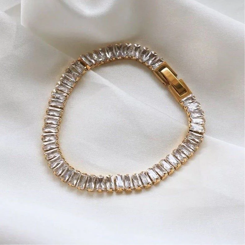 Trendy tennis bracelet